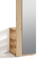 Hochschrank >BEN< in Eiche-Optik mit Spiegel 40 x 184 x 35 cm (BxHxT)
