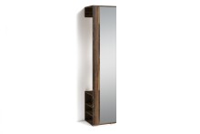 Hochschrank >BEN< in Old-Wood-Optik mit Spiegel 40 x 184 x 35 cm (BxHxT)