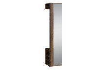 Hochschrank >BEN< in Old-Wood-Optik mit Spiegel 40...