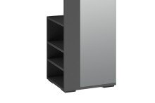 Hochschrank >BEN< in Anthrazit mit Spiegel 40 x 184 x 35 cm (BxHxT)