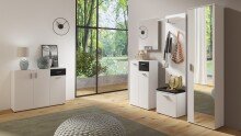 Hochschrank >JAKOB< in Weiß 49 x 196 x 30 cm (BxHxT)