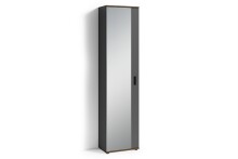 Hochschrank >JAKOB< in Anthrazit/Old-Wood-Optik 49 x 196 x 30 cm (BxHxT)