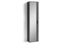 Hochschrank >JAKOB< in Anthrazit/Old-Wood-Optik 49 x 196 x 30 cm (BxHxT)