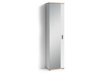 Hochschrank >JAKOB< in Weiß/Eiche-Optik 49 x 196 x 30 cm (BxHxT)