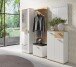 Hochschrank >JAKOB< in Weiß/Eiche-Optik 49 x 196 x 30 cm (BxHxT)