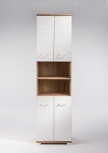 Doppelhochschrank >NEBRASKA< in Eiche-Optik/Weiß 50 x 192 x 31,5 cm (BxHxT)