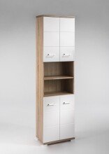 Doppelhochschrank >NEBRASKA< in Eiche-Optik/Weiß 50 x 192 x 31,5 cm (BxHxT)