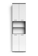Doppelhochschrank >NEBRASKA< in Anthrazit/Weiß 50 x 192 x 31,5 cm (BxHxT)