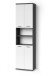 Doppelhochschrank >NEBRASKA< in Anthrazit/Weiß 50 x 192 x 31,5 cm (BxHxT)