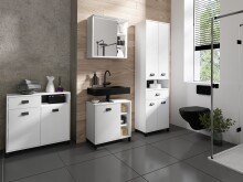 Hochschrank >WELLNESS< in Weiß 54 x 193 x 31 cm (BxHxT)