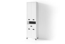 Hochschrank >WELLNESS< in Weiß 54 x 193 x 31 cm (BxHxT)