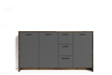 Sideboard >BEN< in Old-Wood-Optik/Anthrazit 153 x 83 x 35 cm (BxHxT)