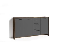 Sideboard >BEN< in Old-Wood-Optik/Anthrazit 153 x 83 x 35 cm (BxHxT)