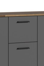 Sideboard >BEN< in Old-Wood-Optik/Anthrazit 153 x 83 x 35 cm (BxHxT)