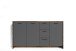 Sideboard >BEN< in Old-Wood-Optik/Anthrazit 153 x 83 x 35 cm (BxHxT)