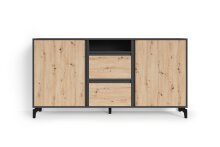 Sideboard >BLACKWOOD< in Eiche-Optik/Anthrazit 180 x 92 x 38 cm (BxHxT)