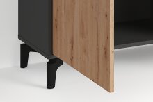 Sideboard >BLACKWOOD< in Eiche-Optik/Anthrazit 180 x 92 x 38 cm (BxHxT)