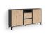 Sideboard >BLACKWOOD< in Eiche-Optik/Anthrazit 180 x 92 x 38 cm (BxHxT)