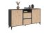 Sideboard >BLACKWOOD< in Eiche-Optik/Anthrazit 180 x 92 x 38 cm (BxHxT)