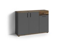 Kommode >JAKOB< in Anthrazit/Old-Wood-Optik 110 x...