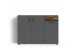 Kommode >JAKOB< in Anthrazit/Old-Wood-Optik 110 x 83,5 x 35,5 cm (BxHxT)