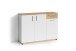 Kommode >JAKOB< in Weiß/Eiche-Optik 110 x 83,5 x 35,5 cm (BxHxT)