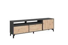 TV-Board >BLACKWOOD< in Eiche-Optik/Anthrazit 190 x...