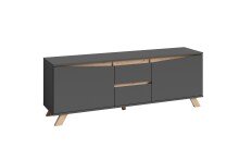 TV-Board >VALENTIN< in Anthrazit/Eiche-Optik 160 x...