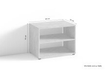 TV-Stand >VICTORIA< in Schwarz 60 x 45 x 39 cm (BxHxT)