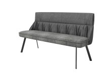 Bank >CALIFORNIA< in anthrazit aus Webstoff/Vintage-Velvet 180x88x63 cm (BxHxT)