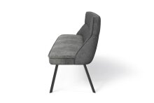 Bank >CALIFORNIA< in anthrazit aus Webstoff/Vintage-Velvet 180x88x63 cm (BxHxT)