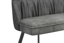 Bank >CALIFORNIA< in anthrazit aus Webstoff/Vintage-Velvet 180x88x63 cm (BxHxT)