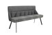 Bank >CALIFORNIA< in anthrazit aus Webstoff/Vintage-Velvet 180x88x63 cm (BxHxT)