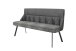 Bank >CALIFORNIA< in anthrazit aus Webstoff/Vintage-Velvet 180x88x63 cm (BxHxT)