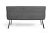 Bank >CALIFORNIA< in anthrazit aus Webstoff/Vintage-Velvet 180x88x63 cm (BxHxT)