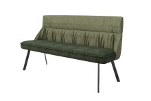 Bank >CALIFORNIA< in grün aus Webstoff/Vintage-Velvet 180 x 88 x 63 cm (BxHxT)