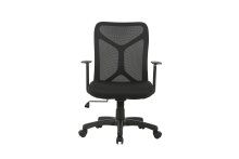 Chefsessel >BONE< in Schwarz 61,5 x 91-98,5 x 51,5 cm (BxHxT)