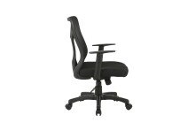 Chefsessel >BONE< in Schwarz 61,5 x 91-98,5 x 51,5 cm (BxHxT)