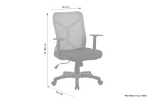 Chefsessel >BONE< in Schwarz 61,5 x 91-98,5 x 51,5 cm (BxHxT)