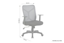 Chefsessel >BONE< in Schwarz 61,5 x 91-98,5 x 51,5 cm (BxHxT)