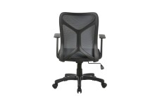 Chefsessel >BONE< in Schwarz/Grau 61,5 x 91-98,5 x 51,5 cm (BxHxT)