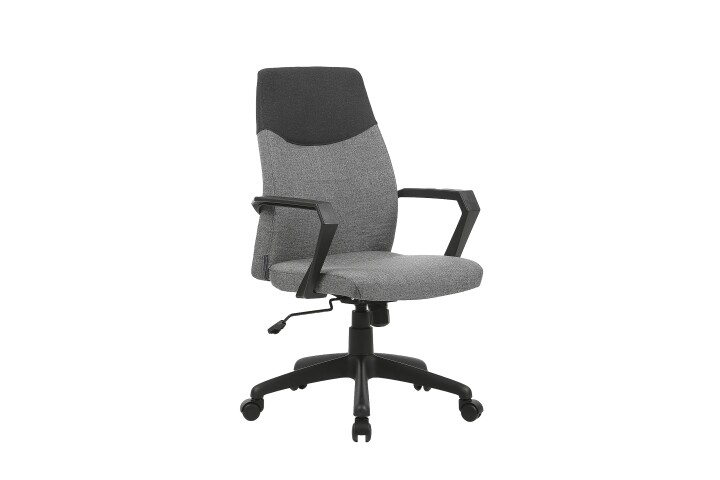Chefsessel >EDGY< in Grau aus Webstoff 58 x 99-106,5 x 56 cm (BxHxT)