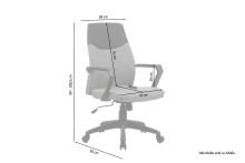 Chefsessel >EDGY< in Grau aus Webstoff 58 x 99-106,5 x 56 cm (BxHxT)