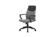 Chefsessel >EDGY< in Grau aus Webstoff 58 x 99-106,5 x 56 cm (BxHxT)