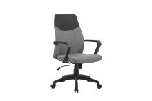 Chefsessel >EDGY< in Grau aus Webstoff 58 x...