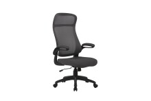 Chefsessel >FLOW< in Schwarz/Grau 62 x 114-122 x 61...