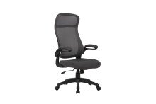 Chefsessel >FLOW< in Schwarz/Grau 62 x 114-122 x 61...