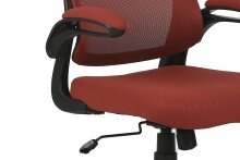 Chefsessel >FLOW< in Schwarz/Ziegelrot 62 x 114-122 x 61 cm (BxHxT)
