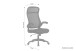 Chefsessel >FLOW< in Schwarz/Ziegelrot 62 x 114-122 x 61 cm (BxHxT)