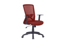 Chefsessel >LONG< in Ziegelrot aus Webstoff 52,5 x...